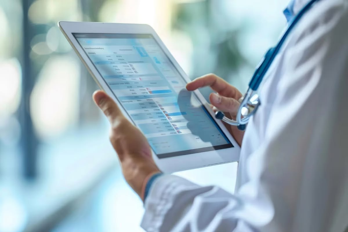 Healthcare and safety professionals working in a professional environment