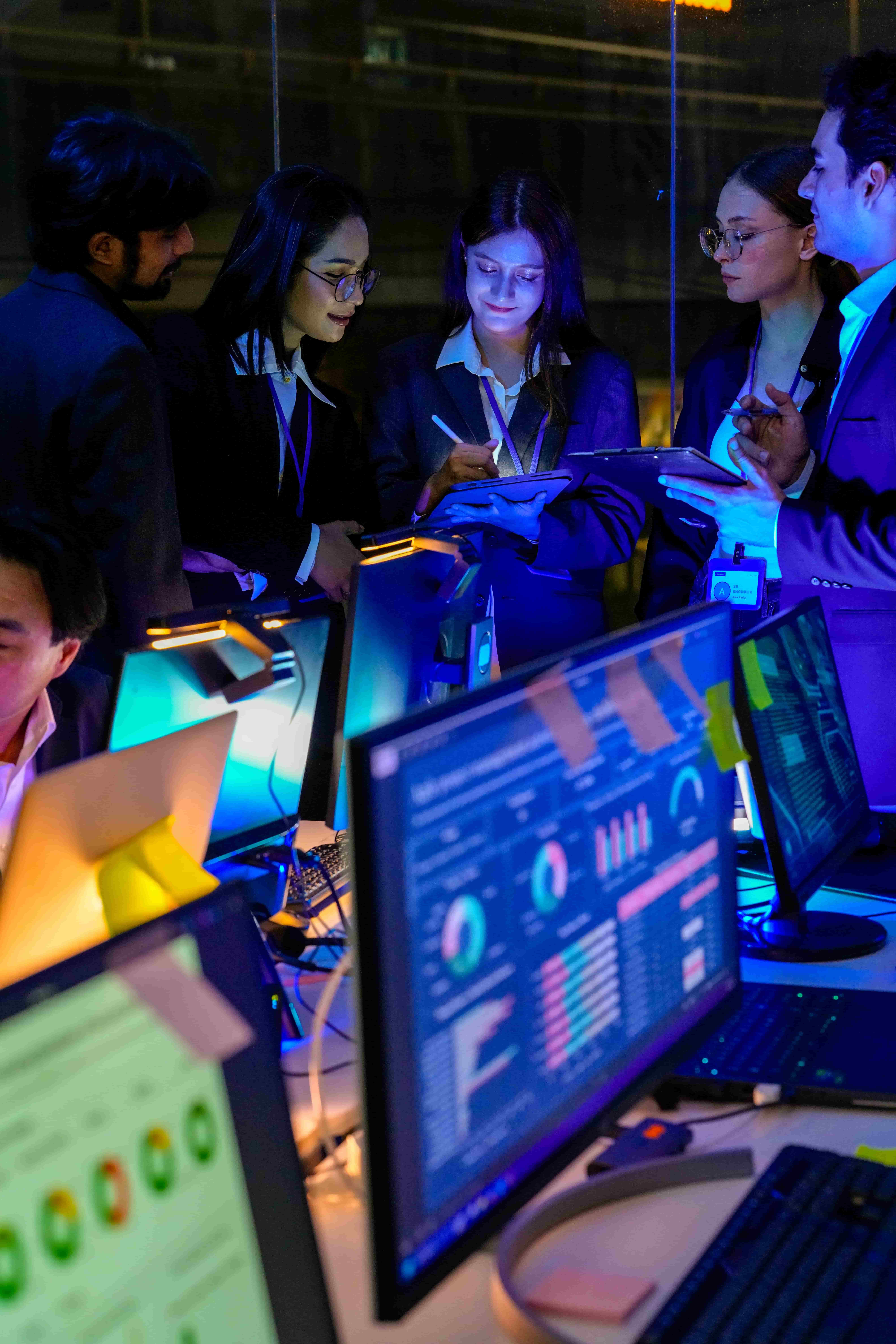 Student studying an information technology and computing degree