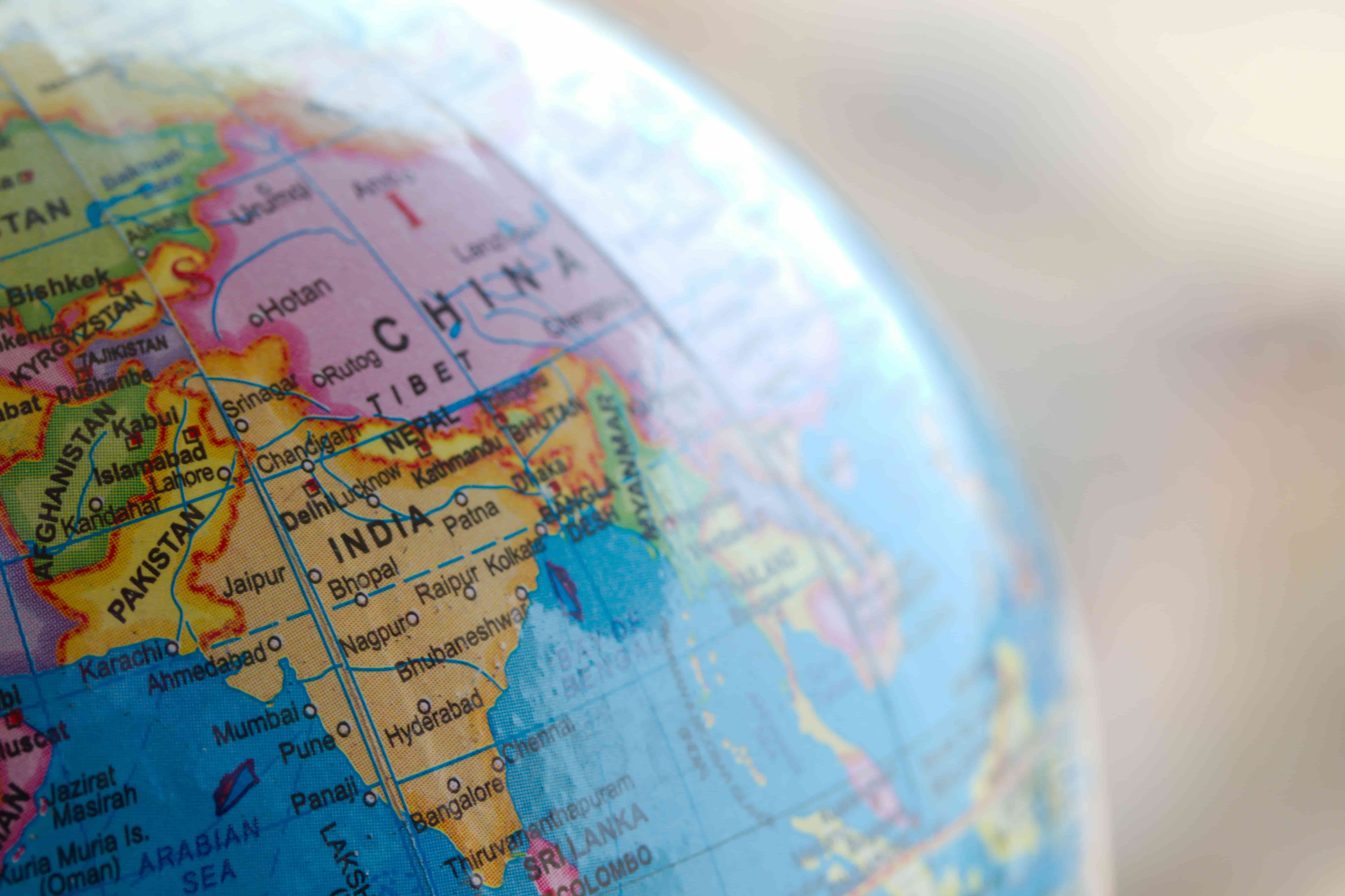 A globe representing international relations, law and media bachelor degree programmes